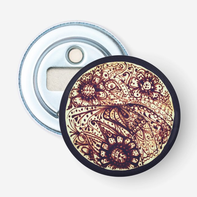 Henna pattern bottle opener (Front)