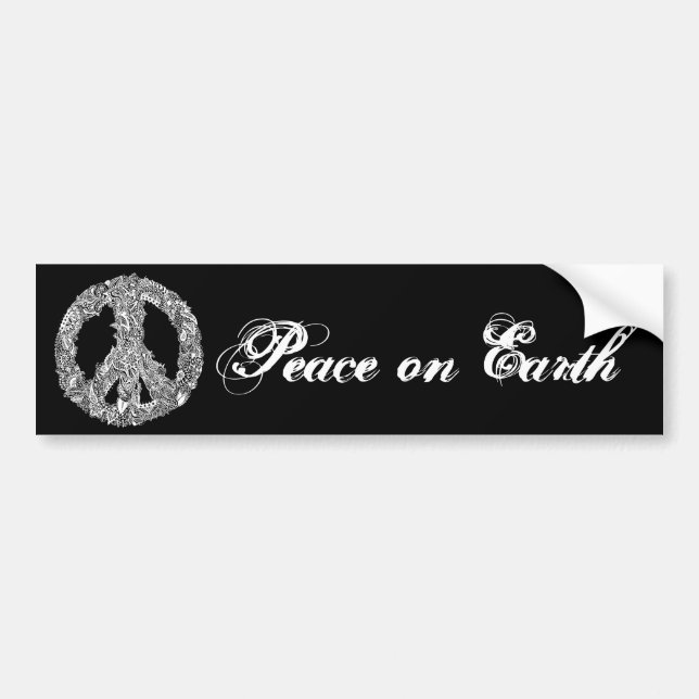Henna Peace Sign Bumper Sticker (Front)