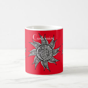 Henna-style Sun Tattoo Thunder_Cove Coffee Mug