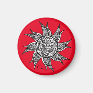 Henna-style Sun Tattoo Thunder_Cove Magnet