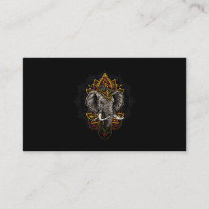 Henna Stylish Artistic Elephant Lover Wildlife Ele Business Card
