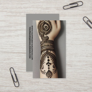 Henna Tattoo Artist Business Card