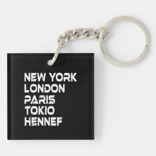 Hennef New York London Tokio Paris Anhänger Key Ring