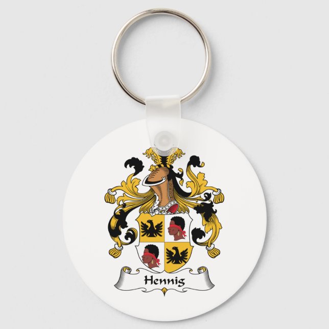Hennig Family Crest Key Ring (Front)