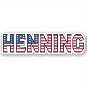Henning Name Vorname USA Sticker Stickerset