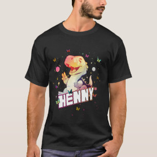 HENNY - Cute Boy Name with cute Dinosaur T-Shirt