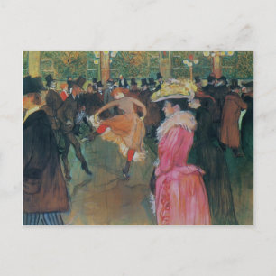 Henri de -Lautrec- At the Rouge, The Dance Postcard