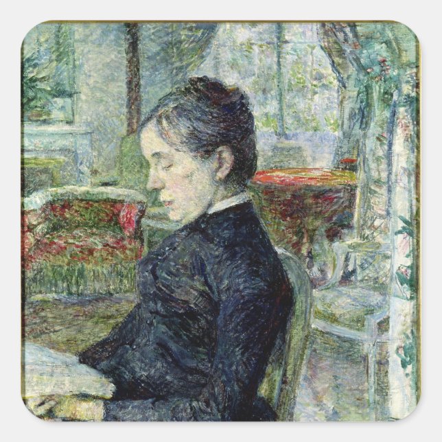 Henri de Toulouse-Lautrec | Adele Tapie de Celeyra Square Sticker (Front)