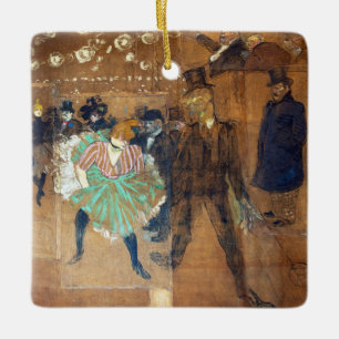 Henri de Toulouse-Lautrec - Dance at the Rouge Ceramic Ornament