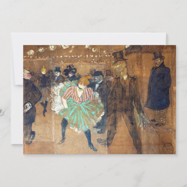 Henri de Toulouse-Lautrec - Dance at the Rouge Invitation (Front)