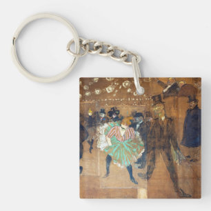 Henri de Toulouse-Lautrec - Dance at the Rouge Key Ring