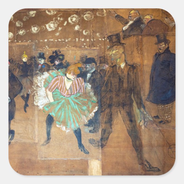 Henri de Toulouse-Lautrec - Dance at the Rouge Square Sticker (Front)