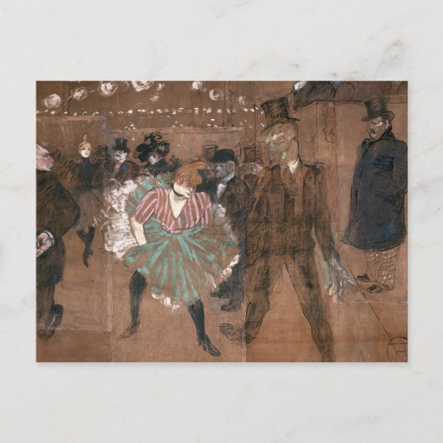 Henri de Toulouse-Lautrec | Dancing at the Rouge Postcard (Front)