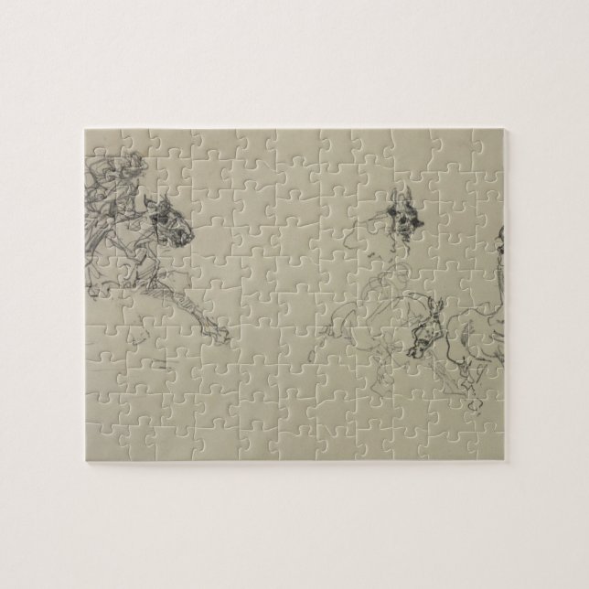 Henri de Toulouse-Lautrec | Etude de Chevaux (rect Jigsaw Puzzle (Horizontal)