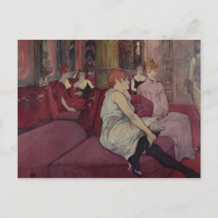 Henri de Toulouse-Lautrec In the Salon at the Ru Postcard