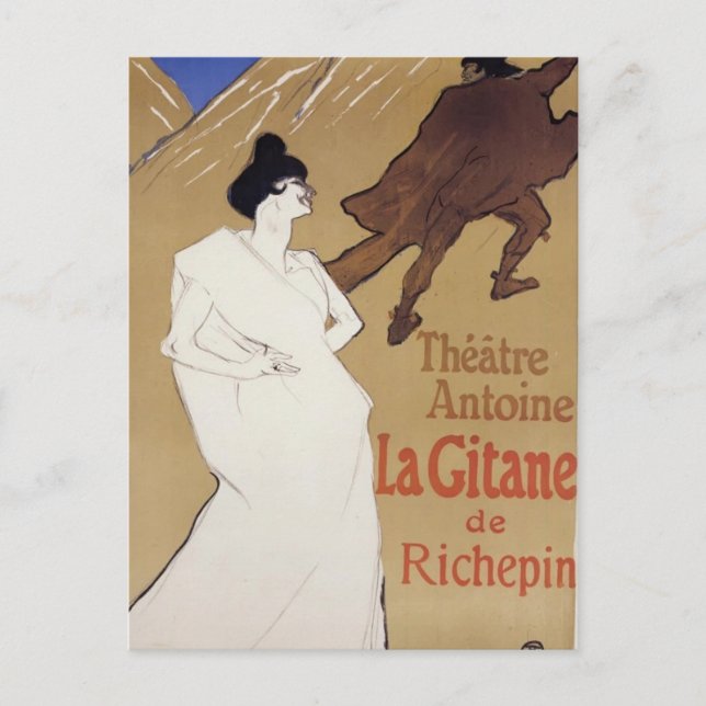 Henri de Toulouse-Lautrec- La Gitane The Gypsy Postcard (Front)