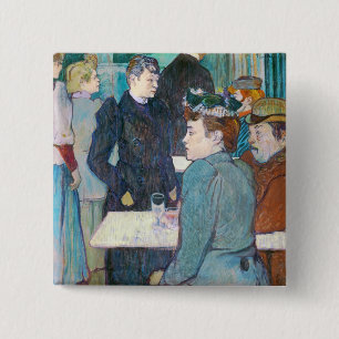 Henri de Toulouse-Lautrec Moulin de la Galette 15 Cm Square Badge