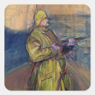 Henri de Toulouse-Lautrec   Portrait of Monsieur M Square Sticker