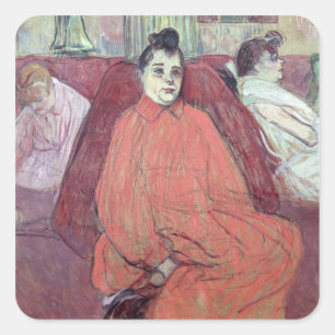 Henri de Toulouse-Lautrec   The Divan, 1893 Square Sticker