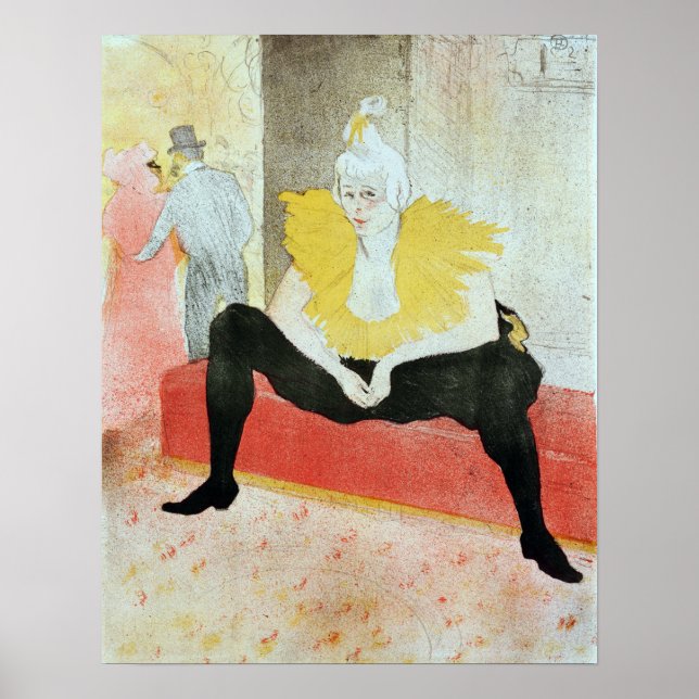 Henri de Toulouse-Lautrec The Seated Clowness Poster (Front)