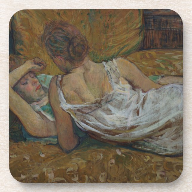 Henri de Toulouse-Lautrec | Two friends (pastel) Coaster (Front)