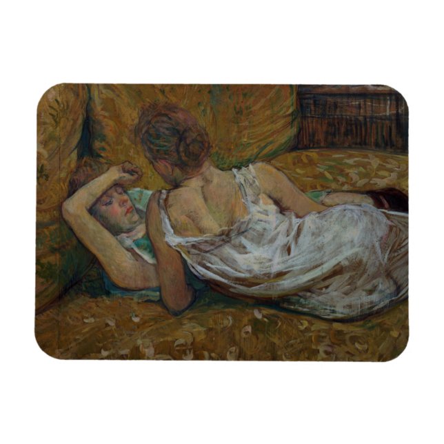 Henri de Toulouse-Lautrec | Two friends (pastel) Magnet (Horizontal)