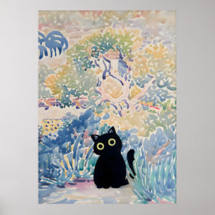 Henri-Edmond Cross Cat Print, Garden at Saint-Clai Poster