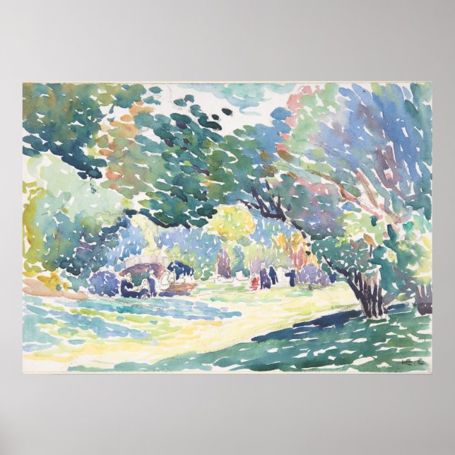 Henri-Edmond Cross: Landscape Watercolor Poster (Front)