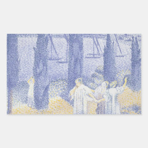 Henri-Edmond Cross - The Promenade Rectangular Sticker