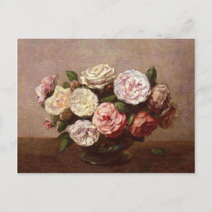 Henri Fantin-Latour- Bowl of Roses Postcard