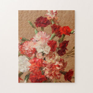 Henri Fantin Latour - Carnations Without Vase Jigsaw Puzzle