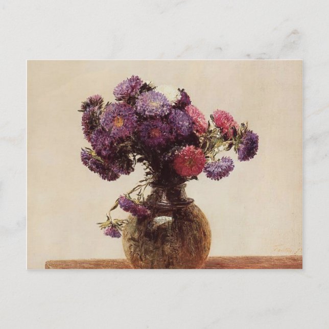 Henri Fantin-Latour- Queens Daisies Postcard (Front)
