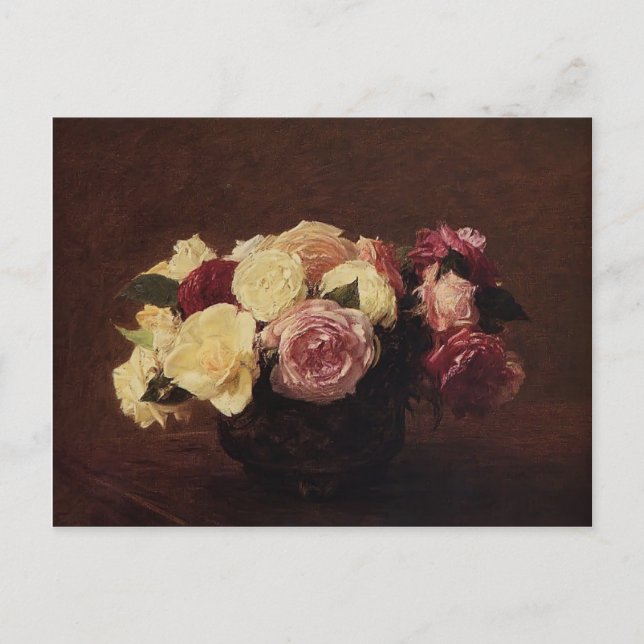 Henri Fantin-Latour- Roses Postcard (Front)
