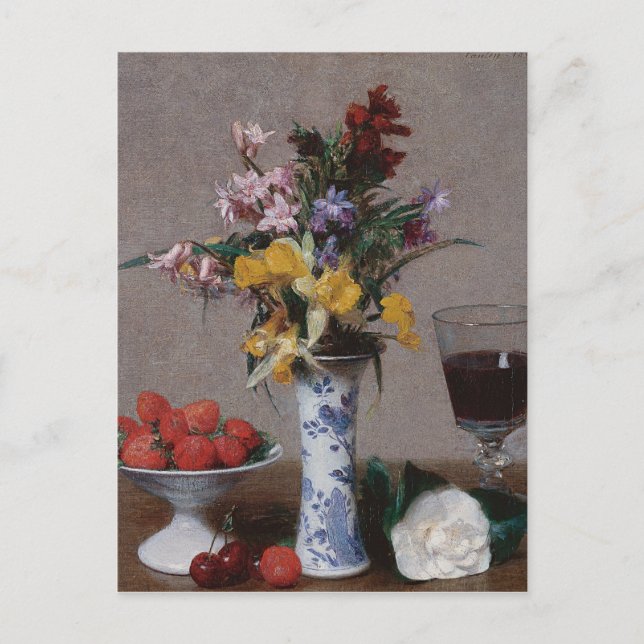Henri Fantin-Latour Vintage The Engagement Bouquet Postcard (Front)