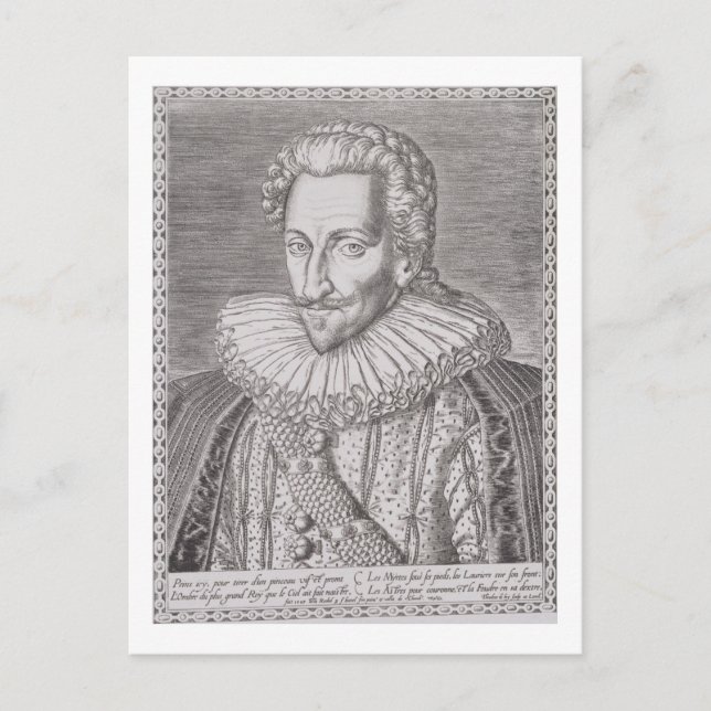 Henri IV (1553-1610) as King of Navarre, 1589 (eng Postcard (Front)