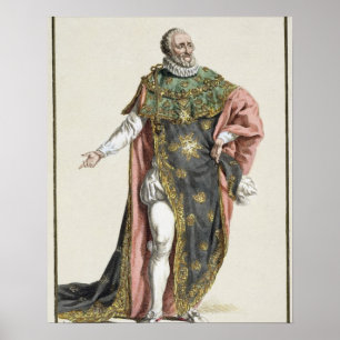 Henri IV (1553-1610) King of France, from 'Receuil Poster