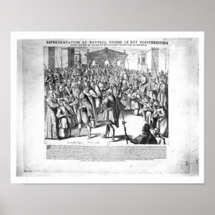 Henri IV  curing the sufferers of scrofula Poster