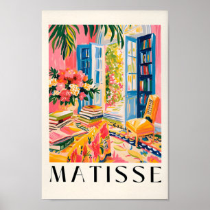 Henri Matisse Bookish Art Print, Aesthetic Library Poster
