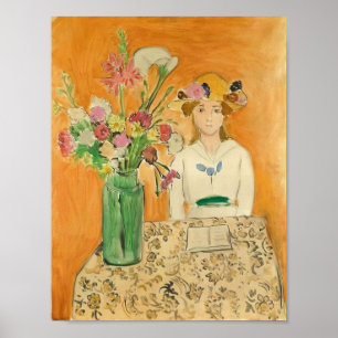 Henri Matisse - Girl in White with a Bouquet - 191 Poster