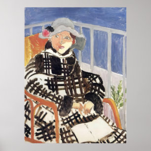Henri Matisse - Mlle Matisse in a Scotch Plaid Coa Poster