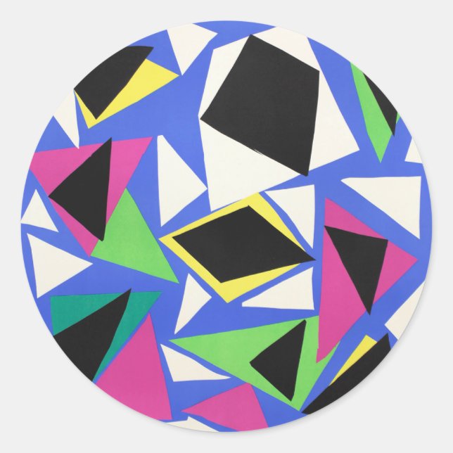 Henri Matisse's Exhibition Poster Classic Round Sticker (Front)