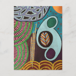 "Henri" modern abstract art postcard