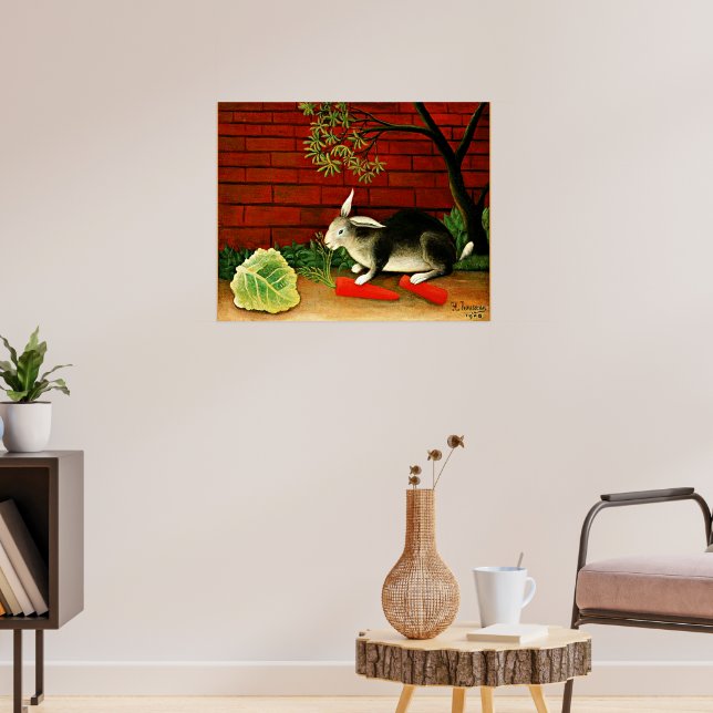 Henri Rousseau art: Rabbit Poster (Living Room 3)
