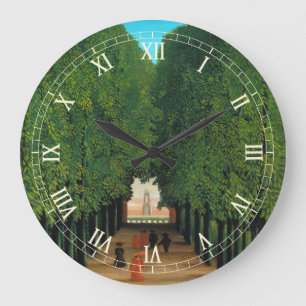 Henri Rousseau, Avenue in the Park at Saint Cloud Large Clock