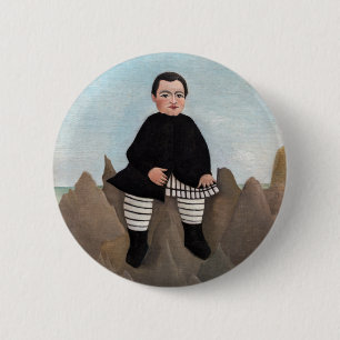 Henri Rousseau - Boy on the Rocks 6 Cm Round Badge