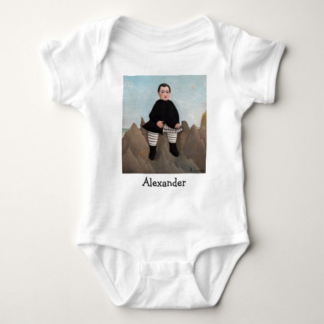 Henri Rousseau - Boy on the Rocks Baby Bodysuit (Front)