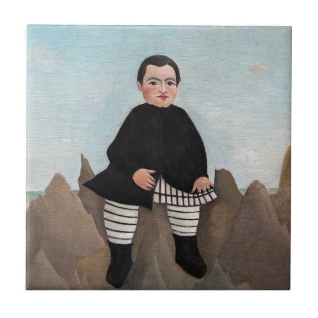 Henri Rousseau - Boy on the Rocks Ceramic Tile (Front)