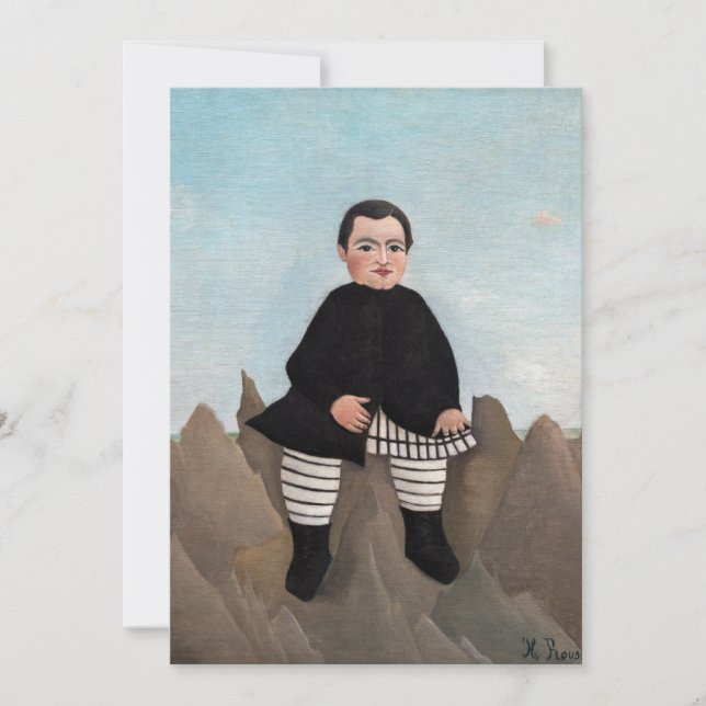 Henri Rousseau - Boy on the Rocks Invitation (Front)