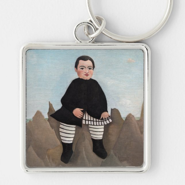 Henri Rousseau - Boy on the Rocks Key Ring (Front)