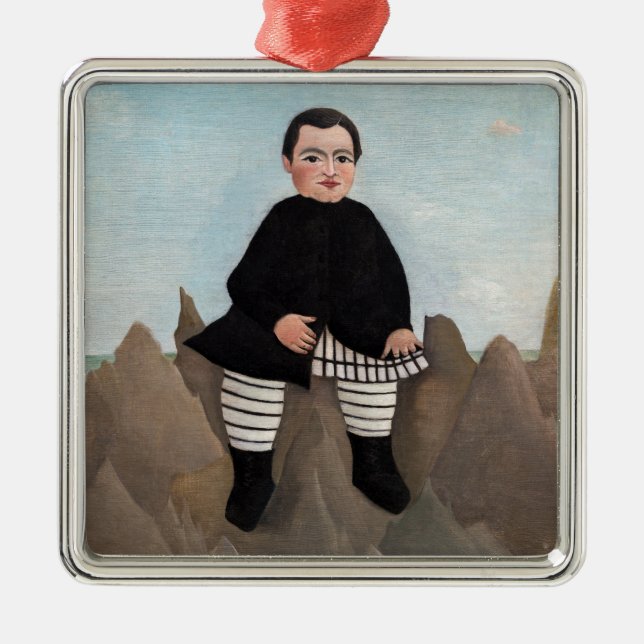Henri Rousseau - Boy on the Rocks Metal Ornament (Front)